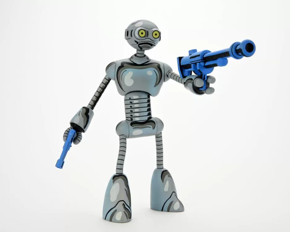NECA Лазерная Черепашка-Год Робот Комикс Выпуск Фак Тодд Робот 5-дюймов Двигающийся Париж