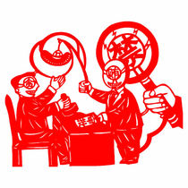 Incorruptible paper-cutting Integrity and incorruptibility red rice paper production engraved window grilles animal decoration paper-cutting finished products