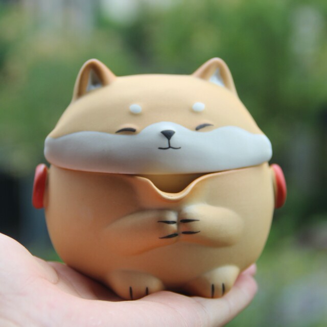 Shiba Inu Quick Creative Ceramic Tea Travel Set Outdoor Portable Kung Fu Teapot Souvenir Birthday Gift