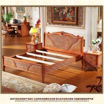 High-end Indonesian rattan bed 1 8M real plant rattan bed rattan art bed double single bed solid wood bed 1 5M rattan bed