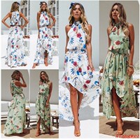 DRESS WOMEN SLEEVELESS 2018 Summer Beach Boho Dress