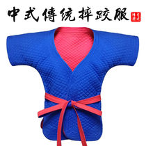 Traditional Style Wrestling Suit Chinese Wrestling Type de formation Red Blue Bifacial Wearing Thickened Chinese Style Wrestling