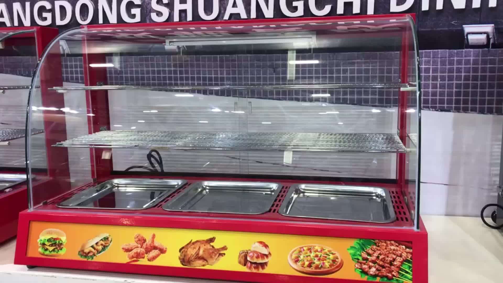 Best Selling 3 Layers Snack Food Warmer Commercial Food Warmer Display