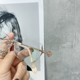 Ultra -Frame -Free Color Change, безграничные очки миопии, женский бриллиантовый край, ретро корейская версия прилива -вегетарианское артефакт