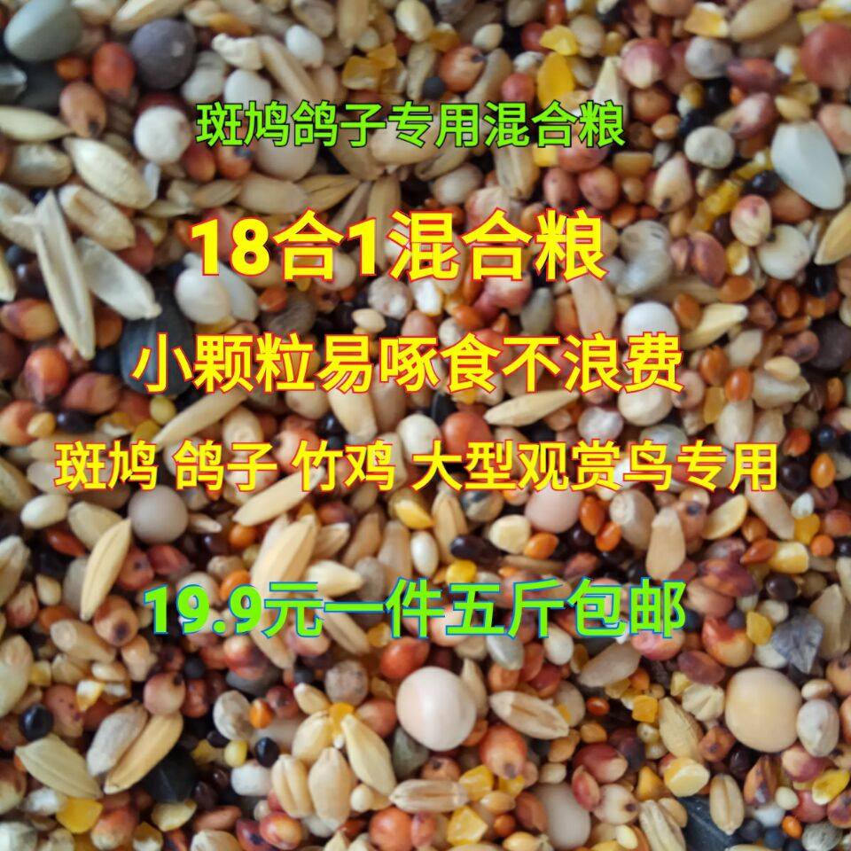 Pigeon, turtledove, partridge, pheasant, bamboo chicken, bird feed grain, 18-in-1 mixed grain, one piece, five pounds of bird food