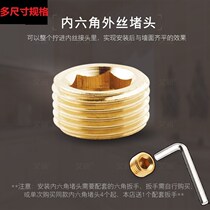 Water distributor Water pipe angle valve plug cap 4 points dn15 hexagon outlet leak-proof pipe plug head hexagon