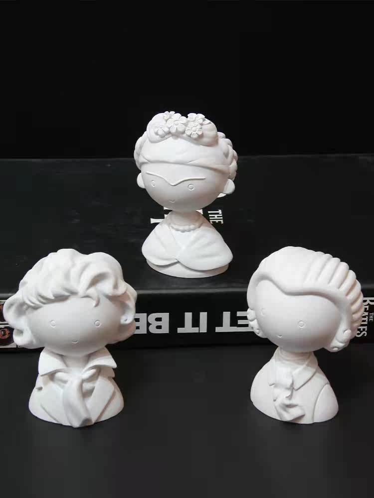 Big artist sculpture desktop character head small ornament resin Nordic style daily gift living room porch decoration