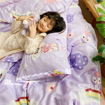 Star Della Cute Pure Cotton Bed Three-Four Pieces of Cartoon Teenage Girl 100 All-cotton Bedsheets Quilt Cover Double