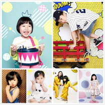 New Korean fashion photo studio background childrens photography background parent-child photo photo shooting background
