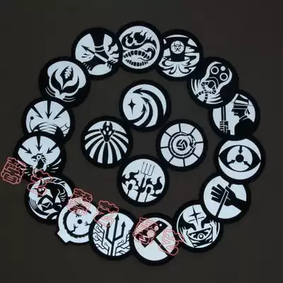 SCP Mobile Task Force MTF Nine-tailed fox red right hand reflective logo armband velcro chapter Backpack sticker