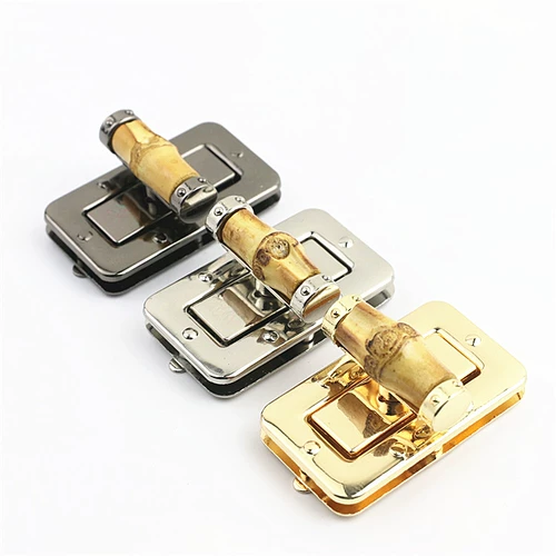 Сумки сумки Skintes Аппаратные аксессуары Diection Lock Lock Real Bamboo Fang Fang Lock Back Back