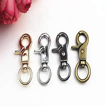 4 6 cm Ornament Material Light Golden Key Button Large Lobster Button Dog Buttoned Hook Button to connect Buckle Accessories