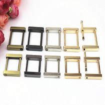 Luggage 5 gold accessories DIY leather handbag handbag handbag upscale mouth word button upper screw type active screw square buckle