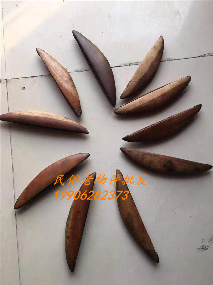 Folk Old Objects Old Loom Shuttle Old Wood Shuttle Old Wood Shuttle Time Like Shuttle Nostalgia Wall Decoration Pendulum-Taobao