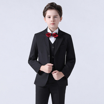 Childrens Suit Suit 2024 New Boy Birthday Dress Flower Girl Suit Middle and Older Childrens Piano Performance Costume