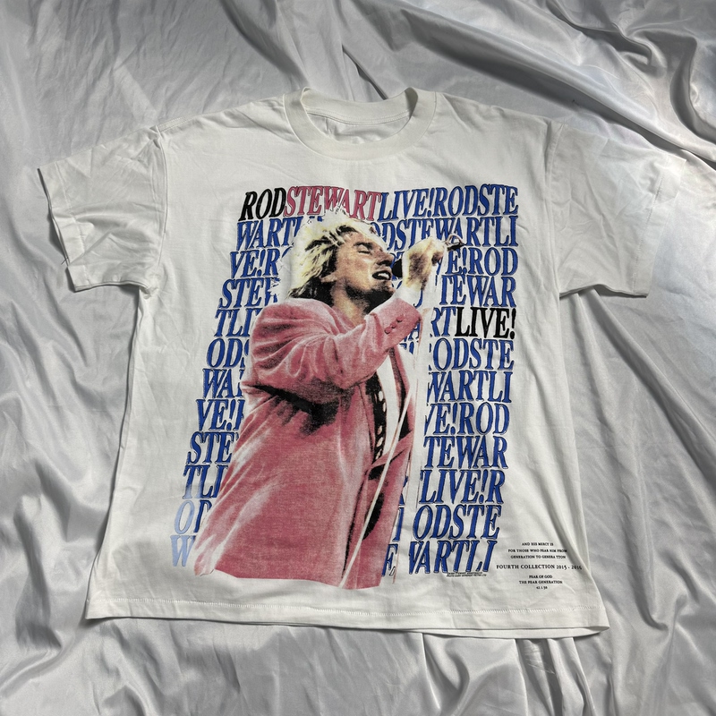 [in Stock] Big Hammer Original Vintage Rod Stewart Short Sleeve T-Shirt 1 of 1 High Street