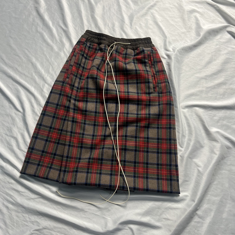 [in Stock] Dachui Original 4Th Scottish Plaid Skirt High Street Layered Skirt Justin Bieber