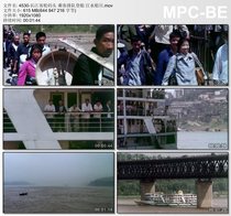 Yangtze River Passenger Ferry Terminal passengers line up to board river boats dynamic video footage