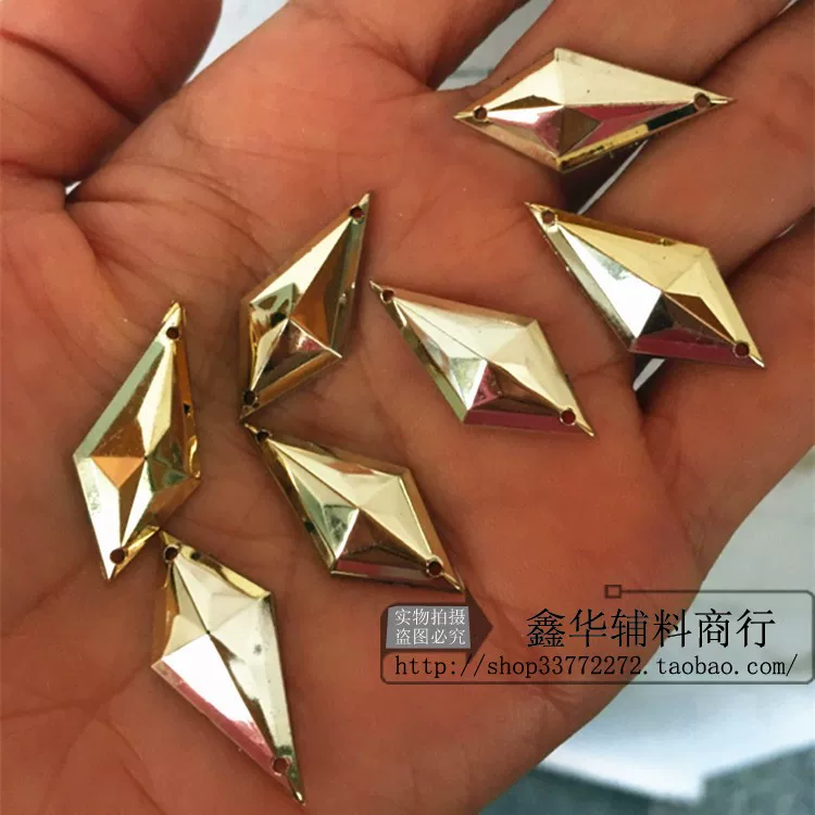 DIY поддельные металлические бисеры ручной стяжки для одежды пропсы аксессуары аксессуары ромбические бриллиантовые бисеры гальваническое покрытие плоское основание бриллиантовые аксессуары