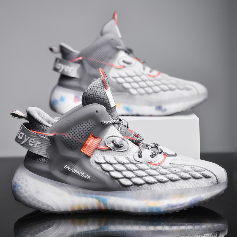 True Nen Men's Shoes Spring 2022 New 100 hitch Han version Reflective Casual Tide Shoes Mesh Red Running Coconut Shoes Sneakers