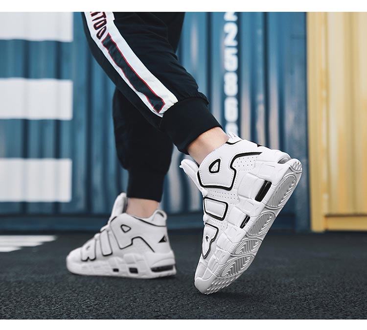 Giày bóng rổ Pippen big air giày nam cao giày đỏ hip hop triều 2019 mới đệm không khí Zhongbang giày thể thao thủy triều - Giay cao giày thể thao bitis