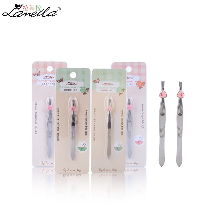 Pitched Stainless Steel Brow Brow Brow eyebrow clip plucted wool clip inclined stainless steel tweezers remove hair