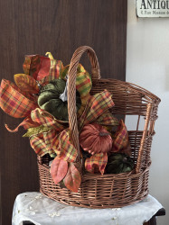 Grocery Garden Handwoven Shovel Basket Wicker Hand Basket