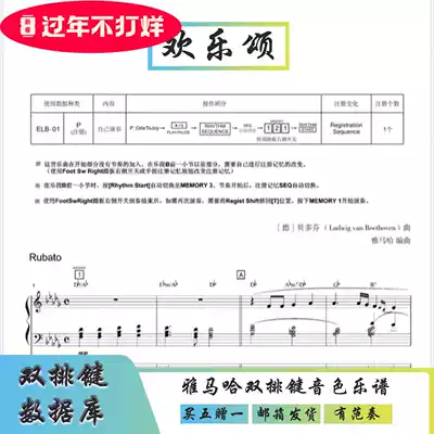 (Buy one get one free) Ode to Joy intermediate mountain leaf double-row key tone soft sound source has fan play with accompaniment