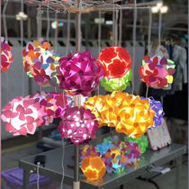 Lantern USB interface children hand-made diy flower lights into balloon display frame luminance lantern hanging night market