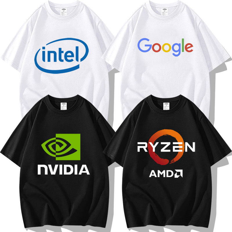 Nvidia Rtx Amd Google Intel Short-Sleeve T-Shirt Clothing Cultural Shirt