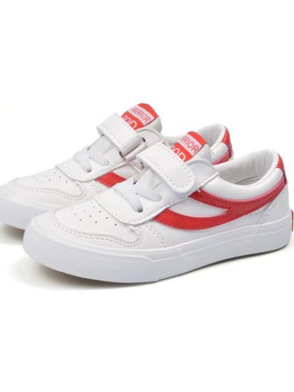 回力童鞋2022新款男女童板鞋 宝宝百搭中大童皮面儿童小白鞋校鞋