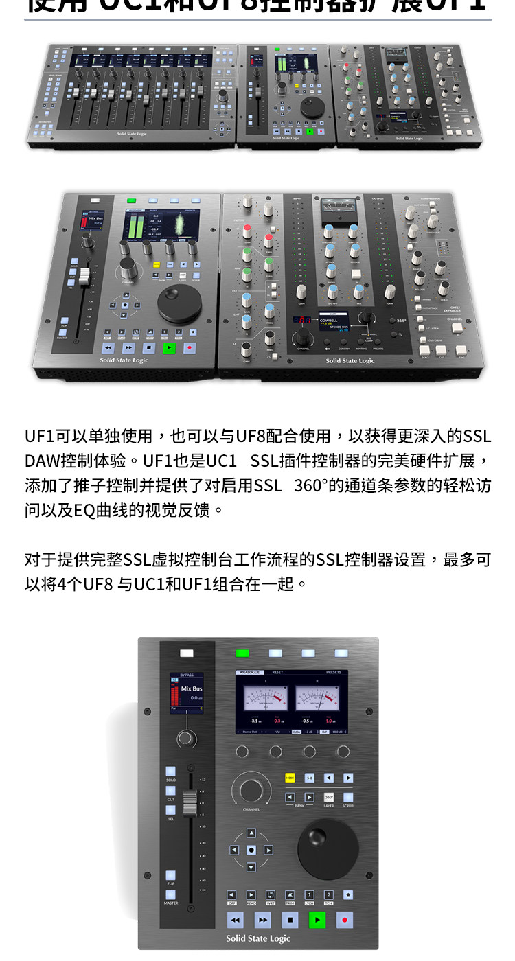 Solid State Logic数字混音器UF1控制台DAW混音台