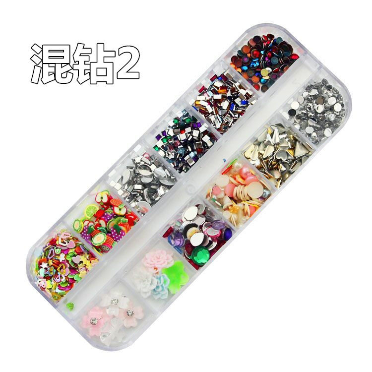 Mixed drilling DIY material acrylic drilling Mejia drill Ornament Profiled drilling sequin 12 Decorative Mix with box