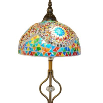 Exotic Turkish High-End Bar Counter and Bedside Decorative Glass Bohemian Style Mosaic Table Lamp for Homestay