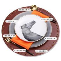 High-end BOSUNG Western steak plate knife fork and spoon set European modern horse head neoclassical model