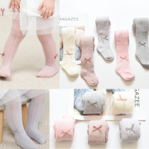 Spring and summer Girls thin socks Baby cotton bow openwork mesh socks Leggings White socks Dance socks