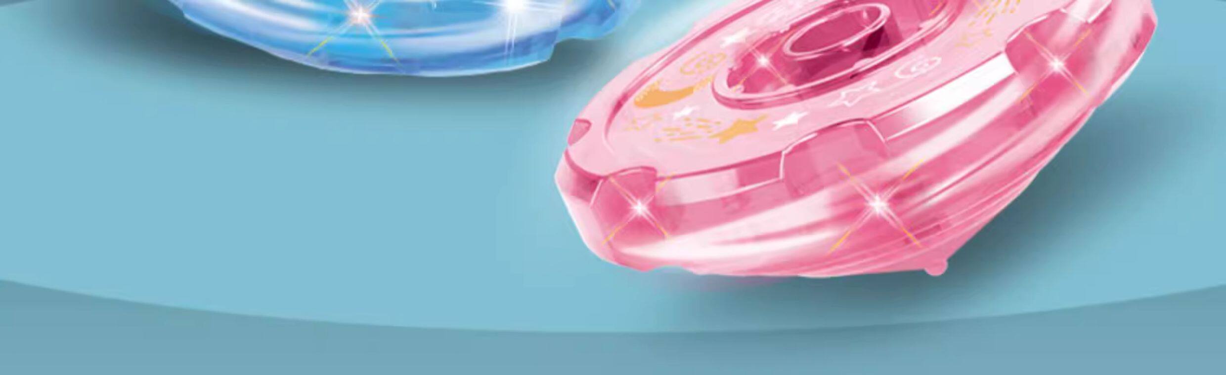 Фрисби 发光竹蜻蜓小飞盘儿童软户外玩具弹射飞碟陀螺手枪女男孩节日礼物