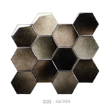 JNJ Стеклянная современная шестиугольная мозаика на стену