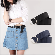 Childrens belt Boy and girl military training belt Youth youth student Korean version of simple jeans belt