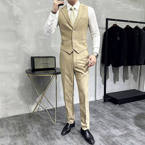 Brother, костюм, жилет, комплект, пиджак классического кроя, в корейском стиле, 3 предмета