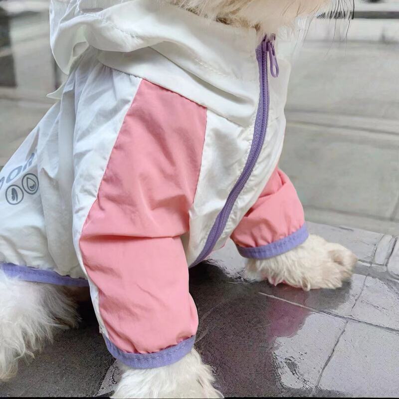 Spring and Summer Thin Dog and Cat Teddy Shirt Hoodie, Waterproof Two-Legged Outdoor Stylish Sun Protection Clothing That Can Be Worn in Both Sunny and Rainy Weather Spring and Summer Thin Dog and Cat Teddy Shirt Hoodie, Waterproof Two-Legged Outdoor Stylish Sun Protection Clothing That Can Be Worn in Both Sunny and Rainy Weather