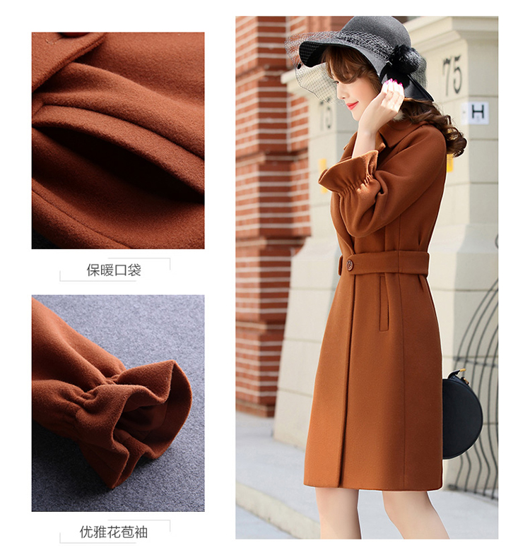 Len cháu gái mùa thu và áo khoác mùa đông Hàn Quốc phiên bản 2017 mới dày dài tính khí lady eo rag coat vest dạ nữ ngắn