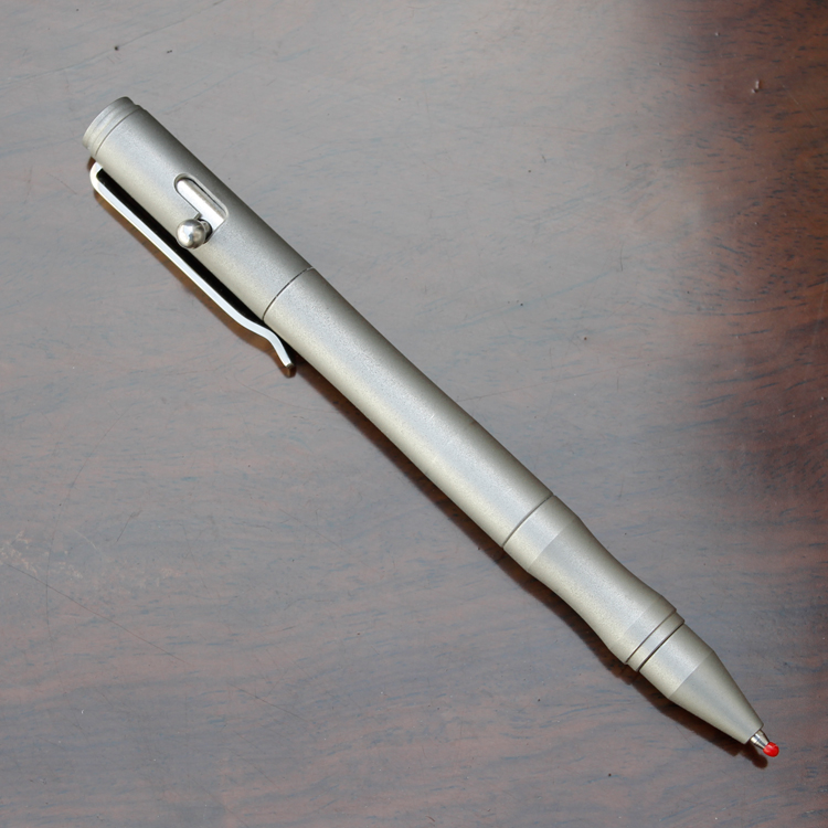 Stainless steel metal pen pull gun mechanical feel thick pen case fit G5 neutral refill