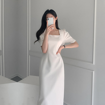 2022 Summer new womens clothes big code light extravagant women Mountain dazzling summer big breasts slim dresses pear-shaped stature wear a hitch