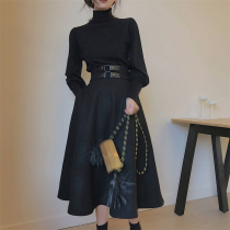  Autumn and winter knitted inner cold wind womens high-end autumn clothes 2021 new womens early autumn temperament dress