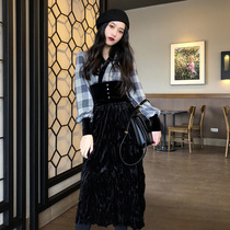  French design cold wind womens high-end autumn clothes 2021 new womens early autumn spring and autumn temperament dress