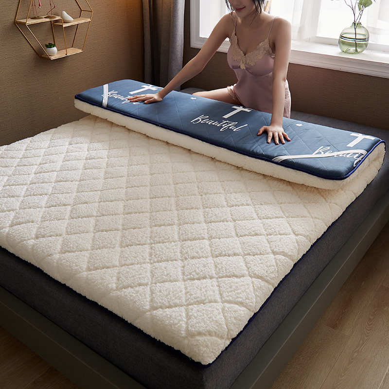 Lamb suede mattress upholstered by thickened Warm Tatami Bed Bedding rental Private room for students Dormitory Single Winter