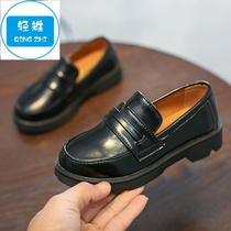 Little Boy Shoes Spring Leather Shoes 2021 Spring New Childrens Foot Single Shoes English Boys Middle School