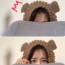 Small Things Changing Body Warm Shop Knit One Second Cute Little Bear Wool Line Cat Ear Protective Ear Hood 