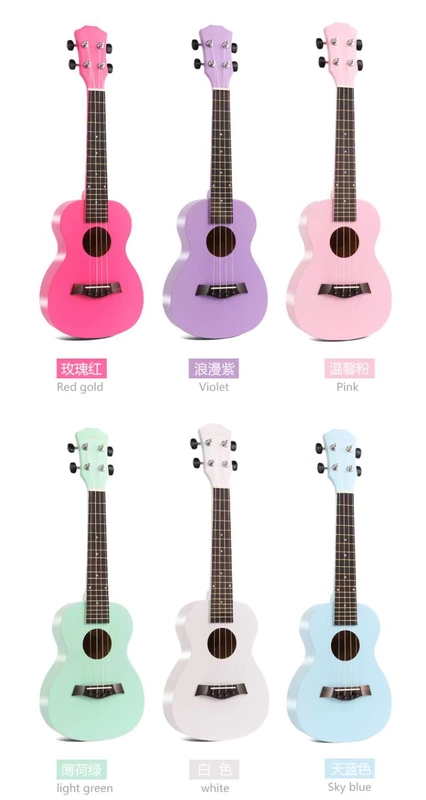 Le rút ukulele người mới bắt đầu 23 inch 21 inch trẻ em sinh viên Ukulele bốn dây màu nhỏ nhạc cụ guitar - Nhạc cụ phương Tây guitar điện yamaha